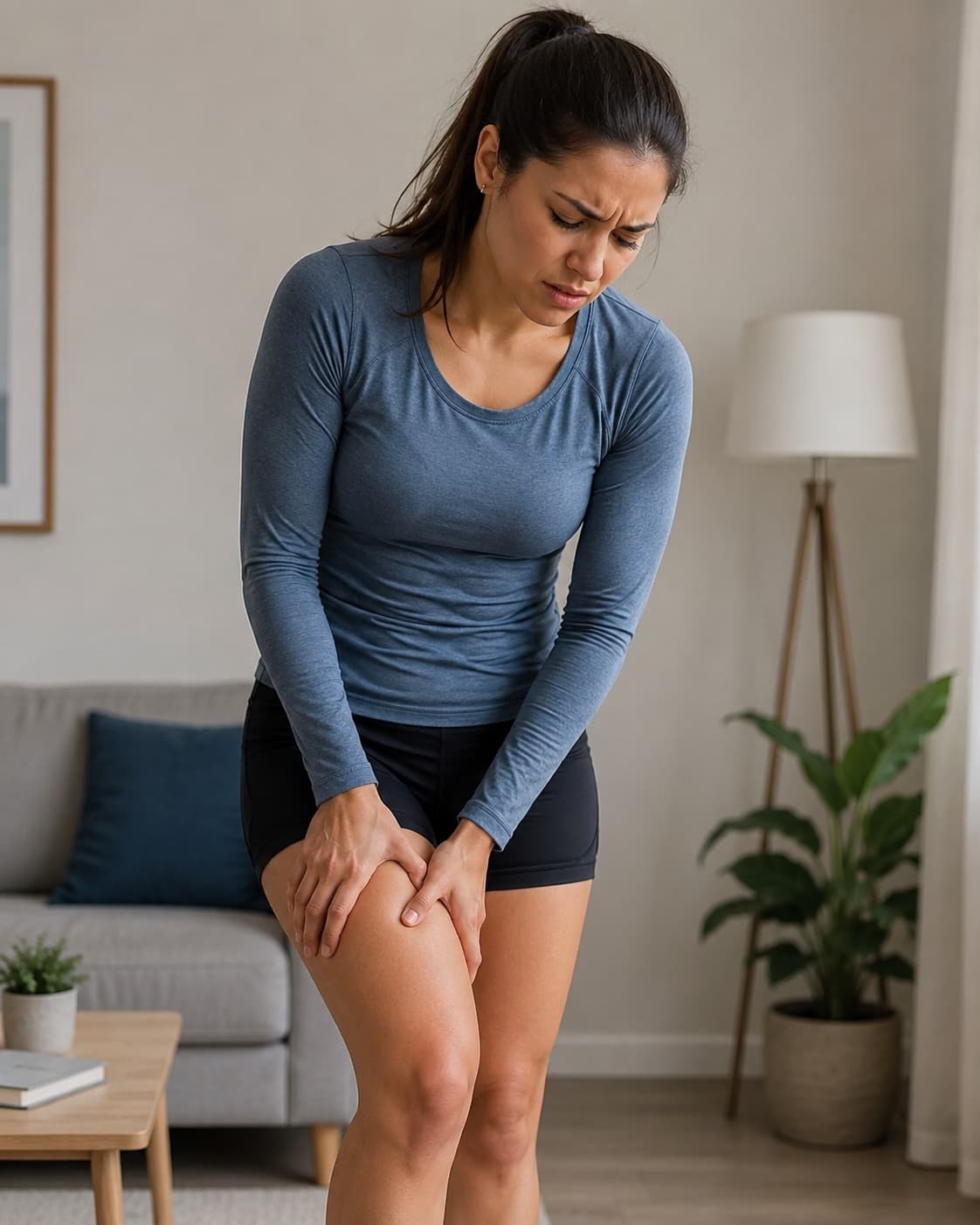 Patient experiencing leg discomfort related to venous circulation symptoms