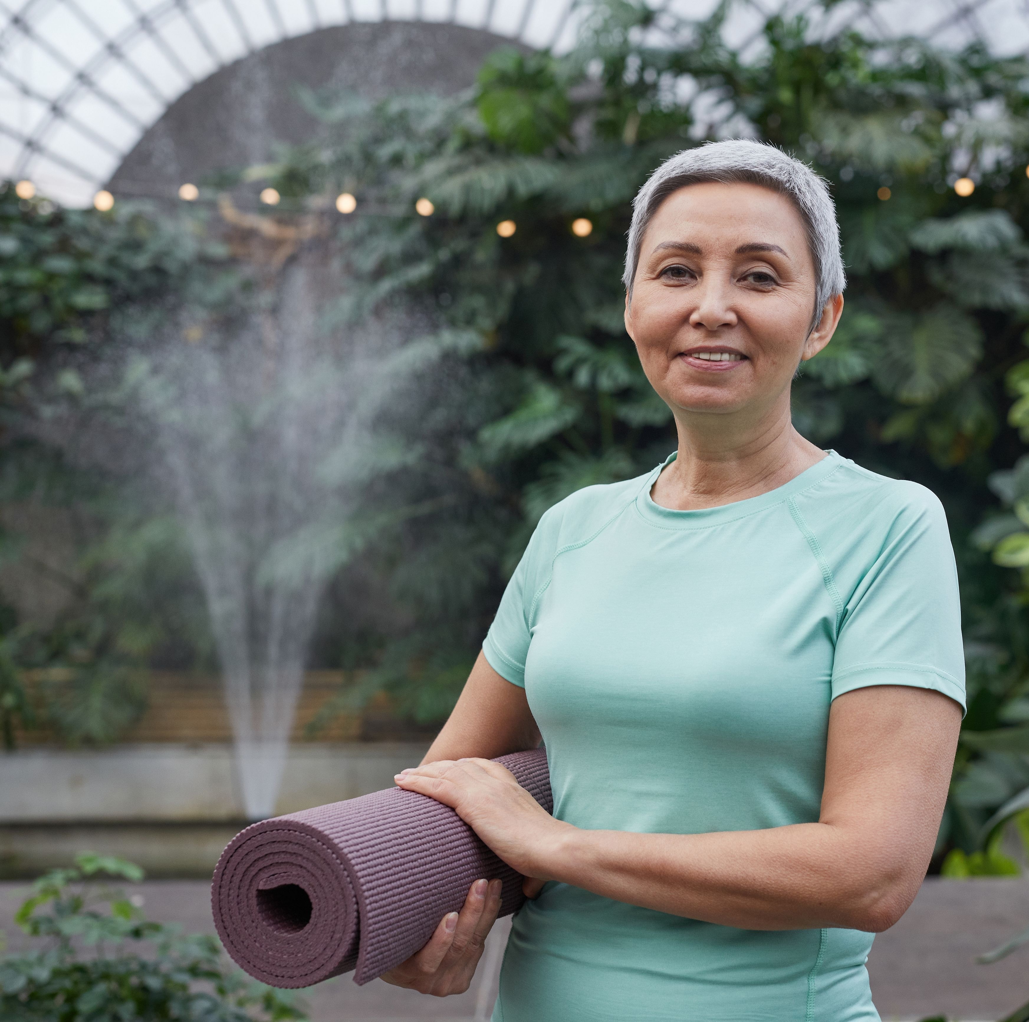 A patient in a garden conservatory after advanced vascular evaluation
