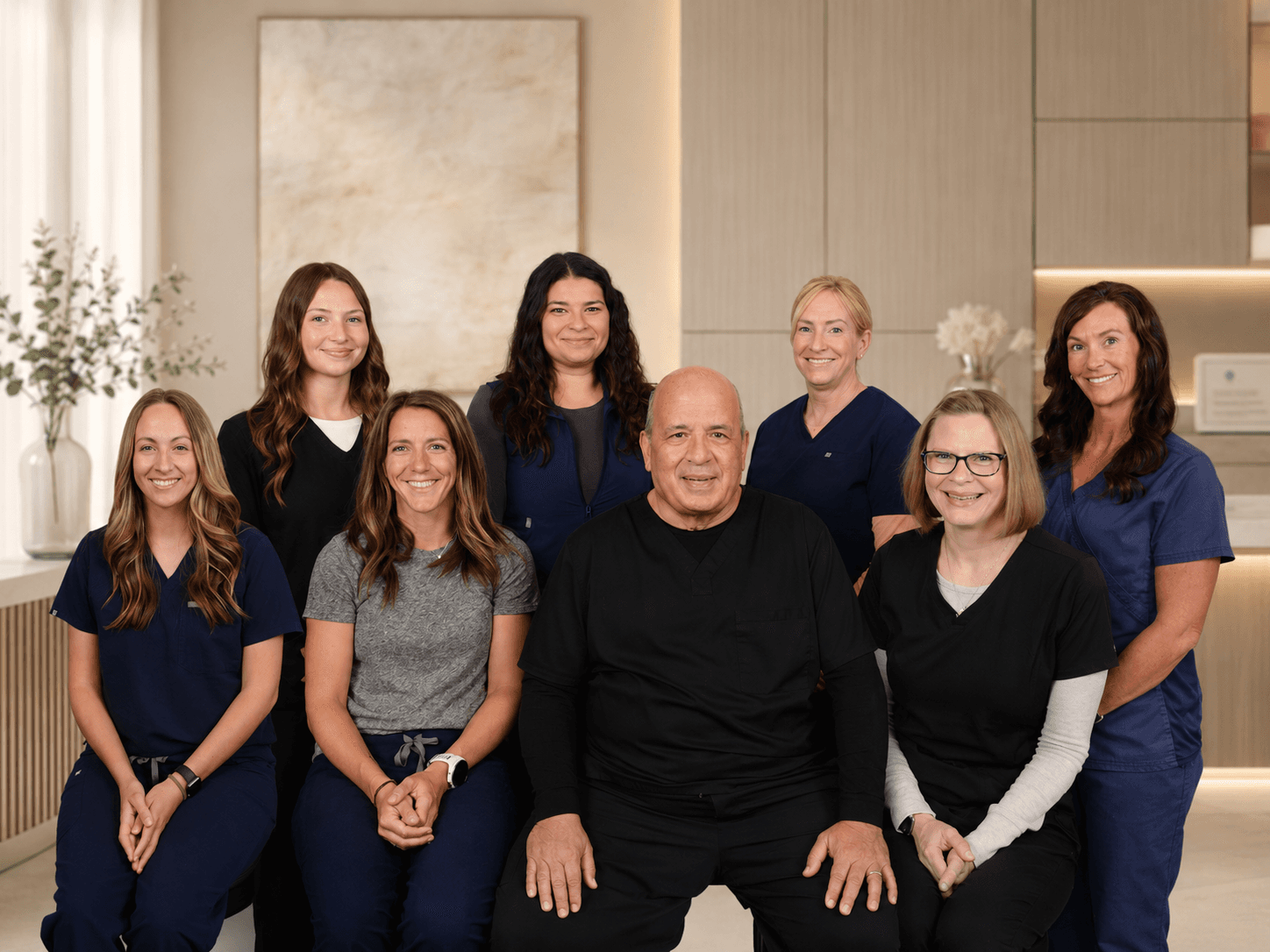 The Illiana Vascular Center team with Dr. Dominic J. Tolitano in the procedure suite